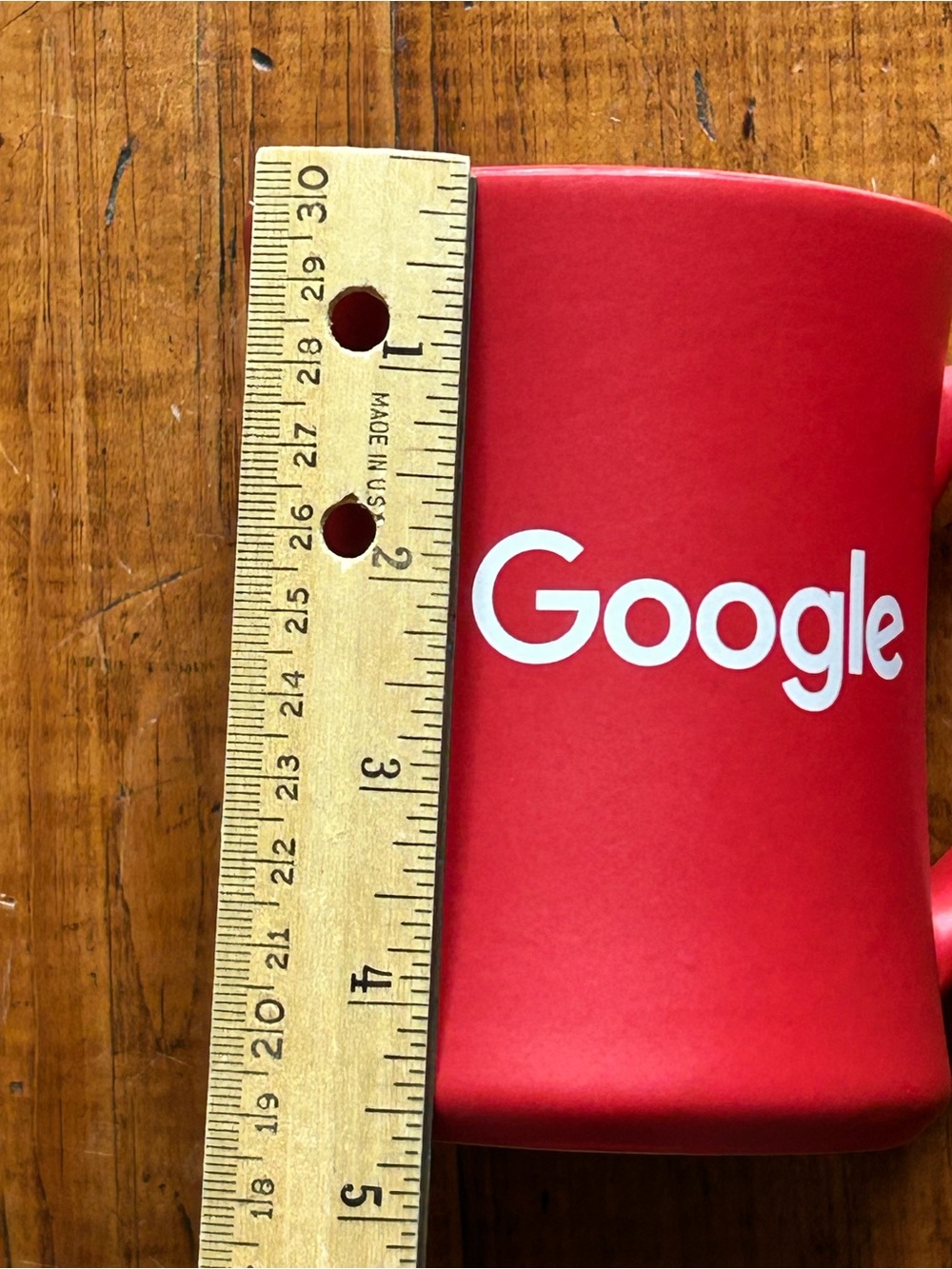 Google 2 Red Ceramic Coffee Mugs Employee Promotion 1 NWT / 1 Used twice. - Picture 7 of 7